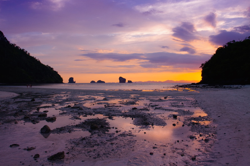 asia, non-urban scene, 4K, nature, dusk, coast, low tide, rock - object, beauty In Nature, coastline, one, natural, sand, water, beach, sunsets, tropical