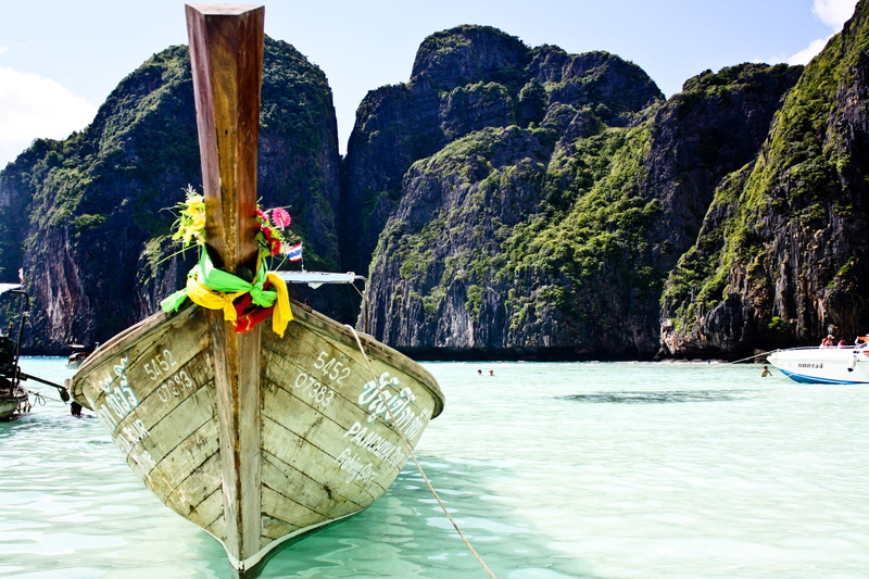 mountain range, sunlight, travel, boat, transportation, tree, beauty in nature, tranquility, nature, scenics - nature, mode of transportation, day, thailand