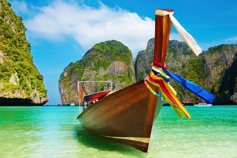scenics, tranquil Scene, nature, famous Place, day, blue, summer, tourist Resort, no people, ship, water, color, thailand, longtail Boat, beach, bay Of Water