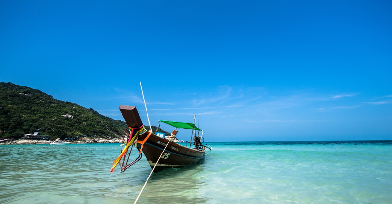 vehicle, horizon, longtail boat, ocean, vacation, summer, transportation, watercraft, canoe, sea, mode of transportation, water, turquoise colored, blue