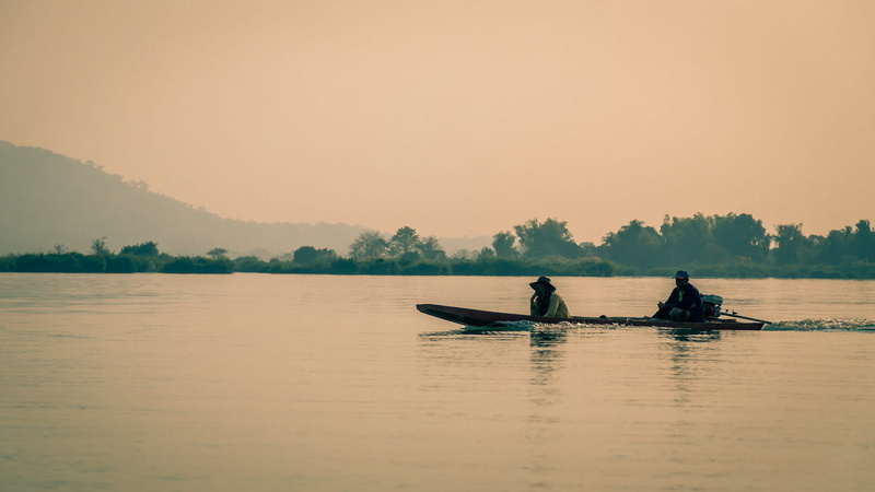 scenics - nature, beauty in nature, nautical vessel, rowing, tranquil scene, boat, lifestyles, river, transportation, taxi boat, longtail boat, real people