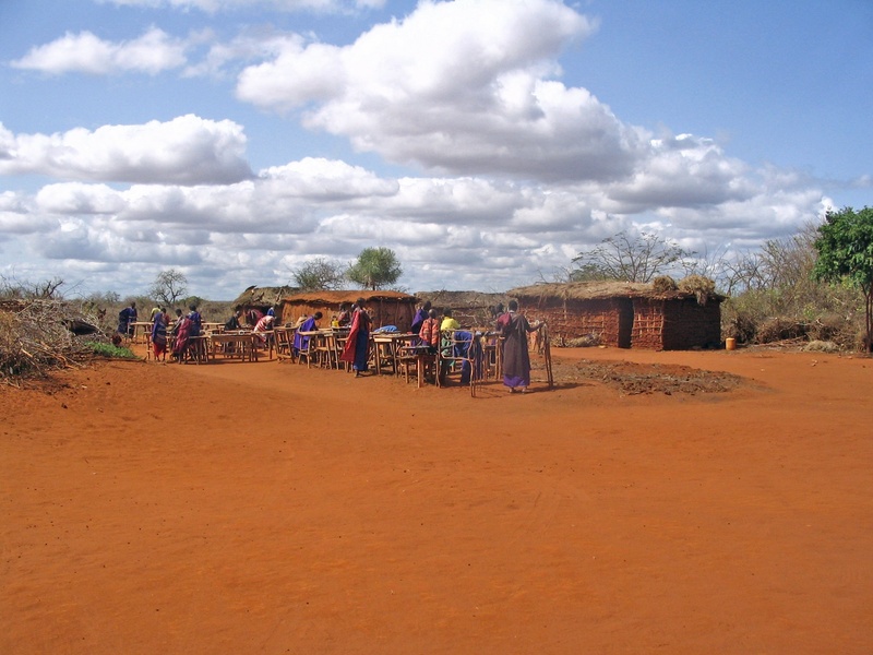 villagers, near, cloud - sky, houses, real people, nature, clouds, scenic, building exterior, outside, trees, tree, leisure activity, sand, sky, 1080P