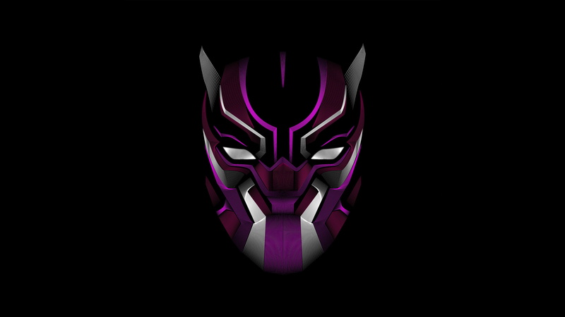 black panther, artist, superheroes, 4K, artwork, digital art, hd, 4k, minimalism, mask