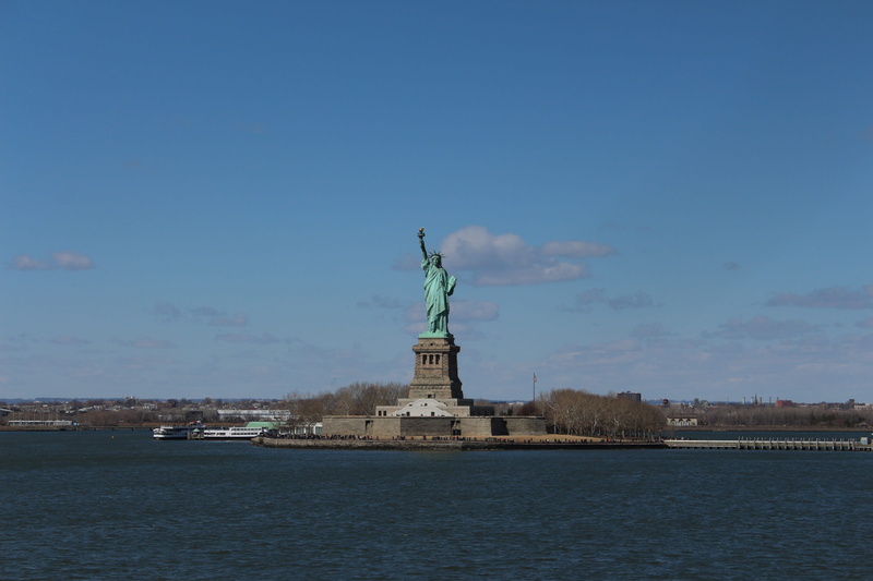 Statue, built structure, new, day, city, immigration, Liberty, water, usa, flame, architecture, independence, art and craft, scenic, travel, sculpture