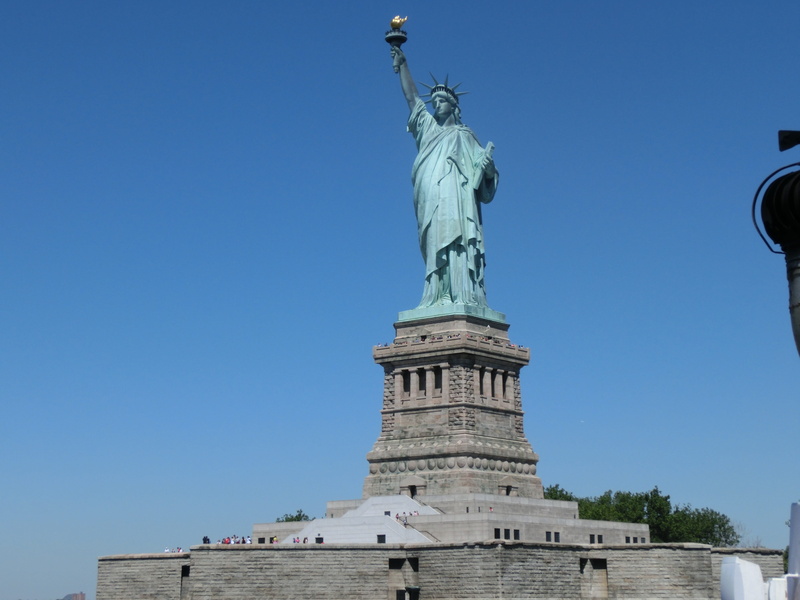 america, sculpture, low angle view, liber, history, no people, statue, clear sky, day, travel, art and craft, Usa, monument, freedom, architecture, the past