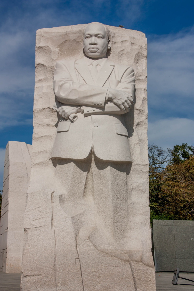 male likeness, symbol, creativity, sculpture, martin luther king, man, dc, nature, architecture, religion, washington, idol, cloudy, usa, low angle view