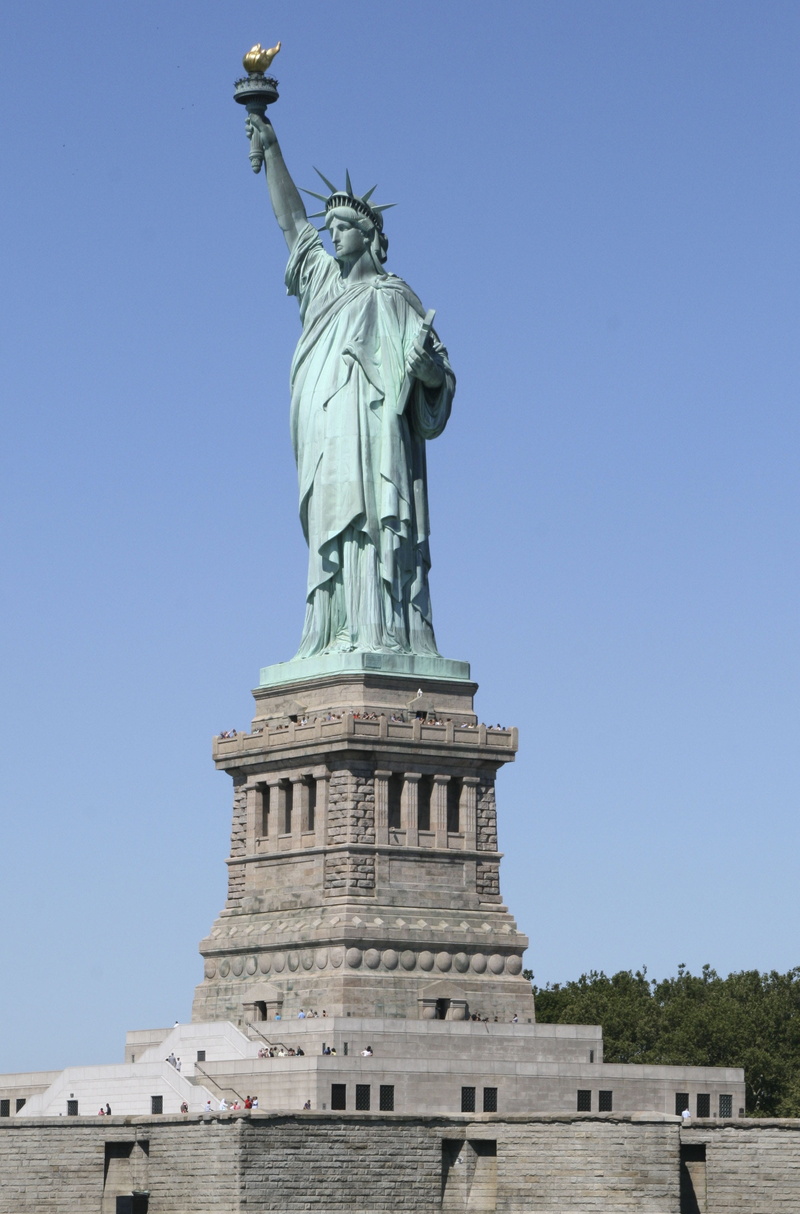 liberty, clear sky, 4K, freedom, flame, architecture, manhattan - New York City, york, Statue Of Liberty, human representation, travel, new York City