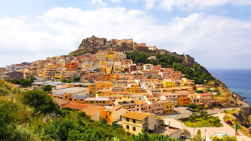 settlement, 4K, built structure, townscape, city, house, castelsardo, sardinia, building, panorama, architecture, day, no people, water, outdoors, sky