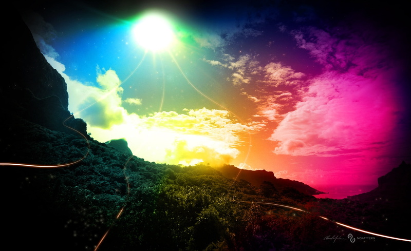 sun, beauty in nature, water, tree, lot, Windows, sky, Windows 8, no people, Landscape, illuminated, power in nature, green, low angle view, glowing, motion