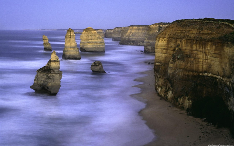1080P, along, ocean, brown, 3d and abstract, big, sand, bodywater, coastline, stone, coast, formation, beach, rocks, surf