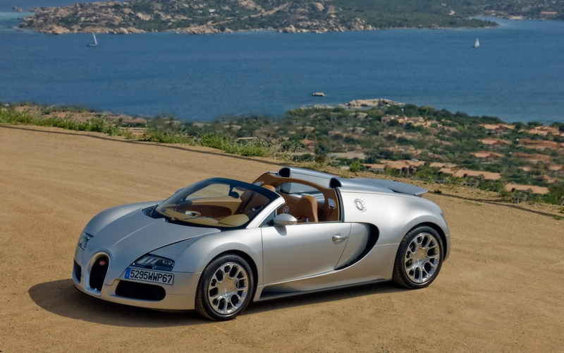 sport, bugatti, veyron, grand, side, 1080P, sardinia, front, Bugatti Veyron Cabrio, panorama, Bugatti Veyron