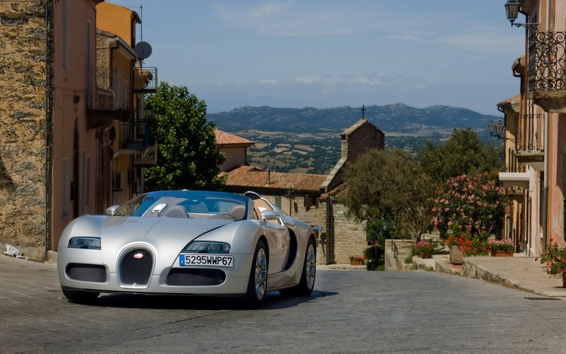 sardinia, bugatti, grand, Bugatti Veyron Cabrio, front, sport, angle, veyron, 1080P, Bugatti Veyron