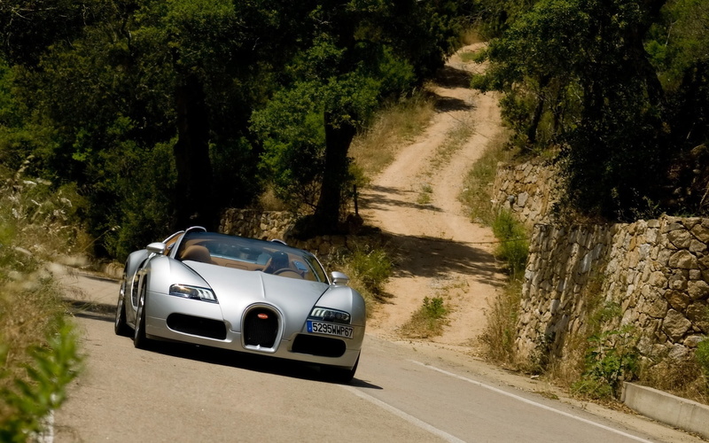 grand, Bugatti Veyron, bugatti, sardinia, front, angle, 1080P, Bugatti Veyron Cabrio, veyron, tilt, drive, sport