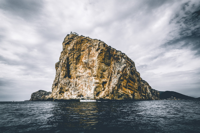 day, waterfront, outdoors, idyllic, scenic, coast, beach, gray, ocean, water, adventure, sea, Sardinia Coast, eroded, sunset, rock formation, rock - object