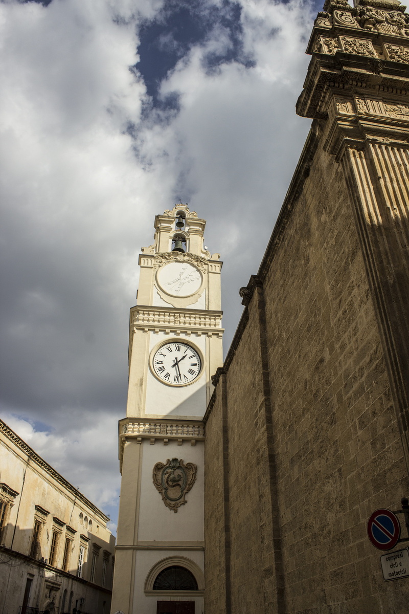 history, tall - high, nature, built structure, lecce, salento, city, gallipoli, the past, 5K, clock, clock face, no people, apulia, building, day, travel destinations