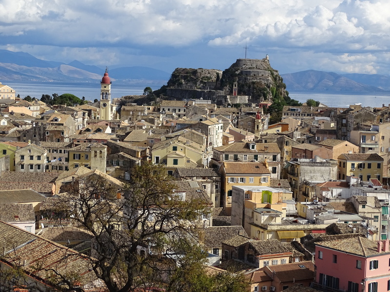 corfu, the past, travel destinations, cloud - sky, residential district, townscape, 5K, religion, building, built structure, nature, no people, panorama