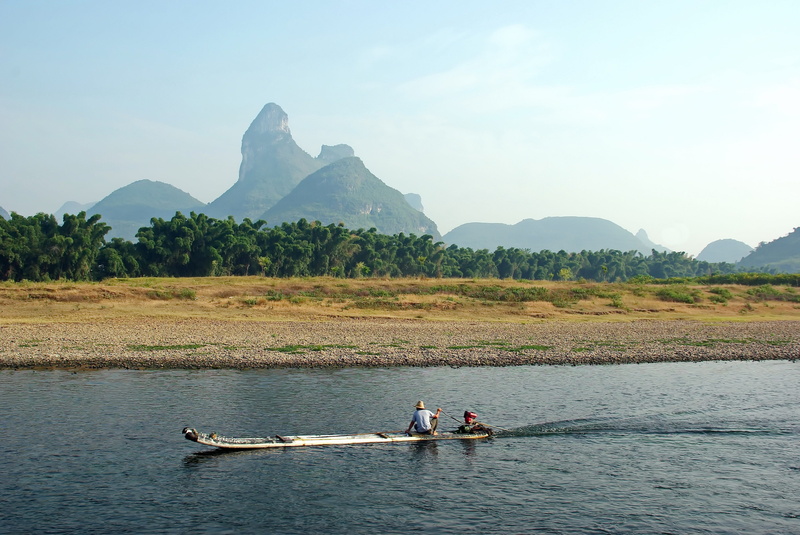 tranquil scene, tranquility, nature, mountain range, nimbuses, beauty in nature, 4K, fisherman, water, landscape, valley, reflections, transportation