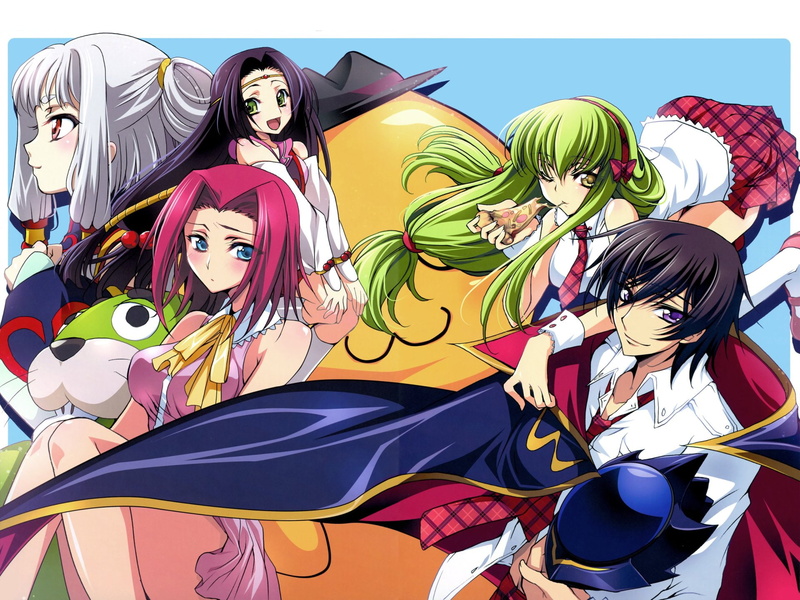 Jiang Lihua, Kaguya Sumeragi, Kallen Kōzuki, C.C. (Code Geass), Lelouch Lamperouge, Anime, Code Geass, 1080P