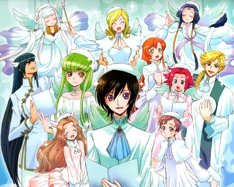 C.C. (Code Geass), 1080P, Gino Weinberg, Kallen Kōzuki, Suzaku Kururugi, Jiang Lihua, Code Geass, Rolo Lamperouge, Nunnally Lamperouge, Anime