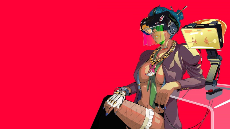 1080P, lil pump, cartoon, girl, pink background, minimalism