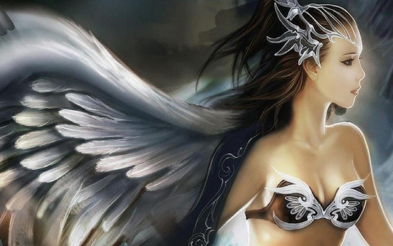 character, winged, white, 2K, women, beautiful, pretty, hair, white hair, colorful, female, girls, angel, splendor, anime, fairies