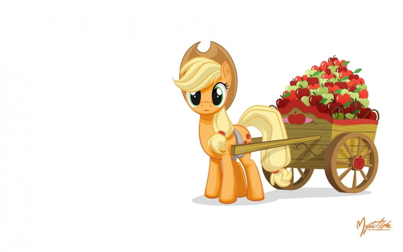 applejack, character, pony, little, cartoon, 720P, illustration