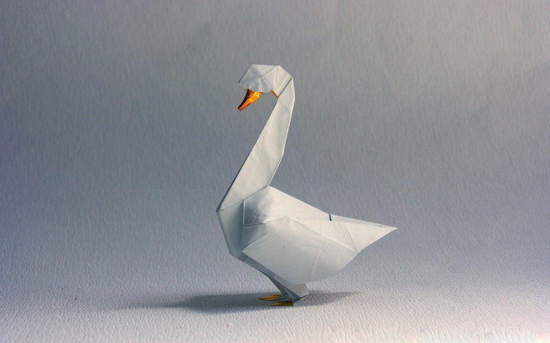Origami, Art, 1080P, Swan, White