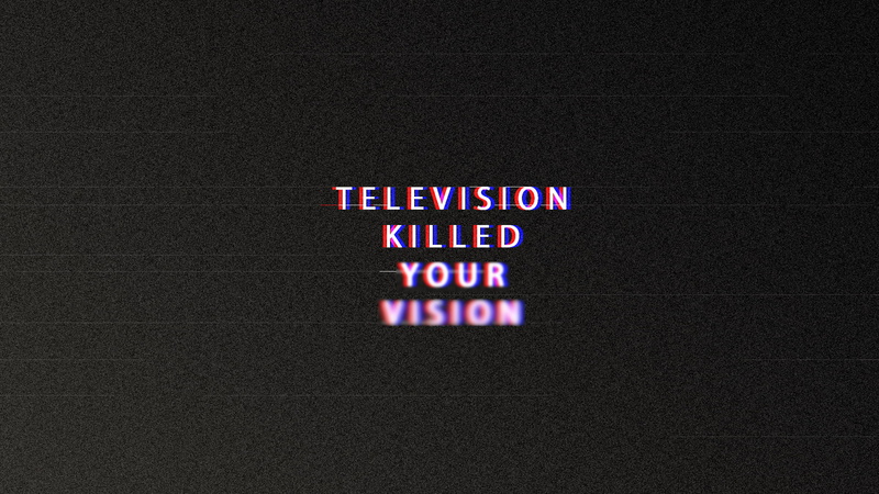 typography, TV, simple background, minimalism, Photoshop, 1080P