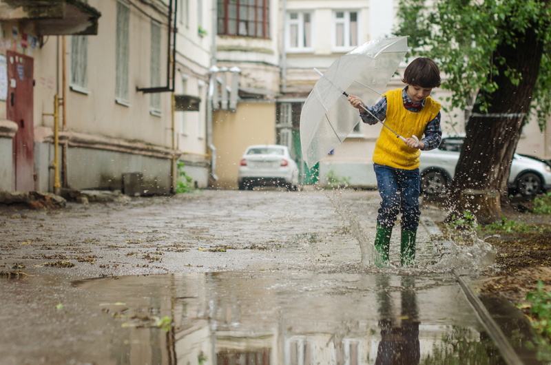 nicely, yard, umbrella, nature, real people, full length, photographing children, lifestyles, stroll, one person, emotions, building exterior, baby, walking