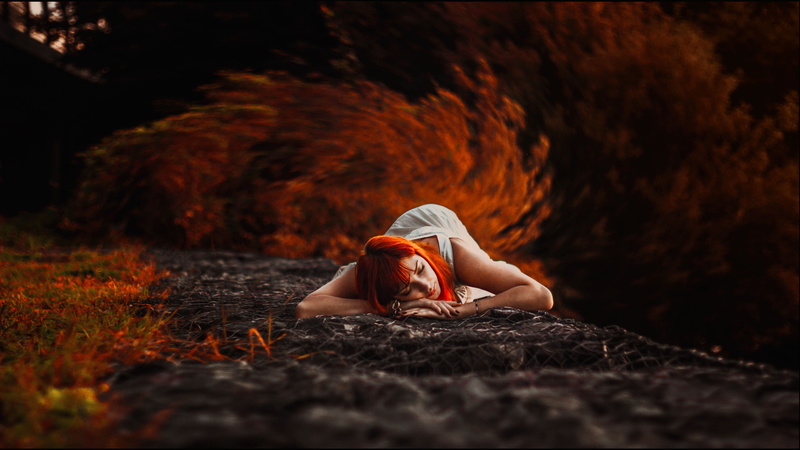 land, adults only, moscow, stroll, sitting, one young woman only, lying, one person, autumn photoshoot, girl lying on the grass, white, ground, dress, autumn