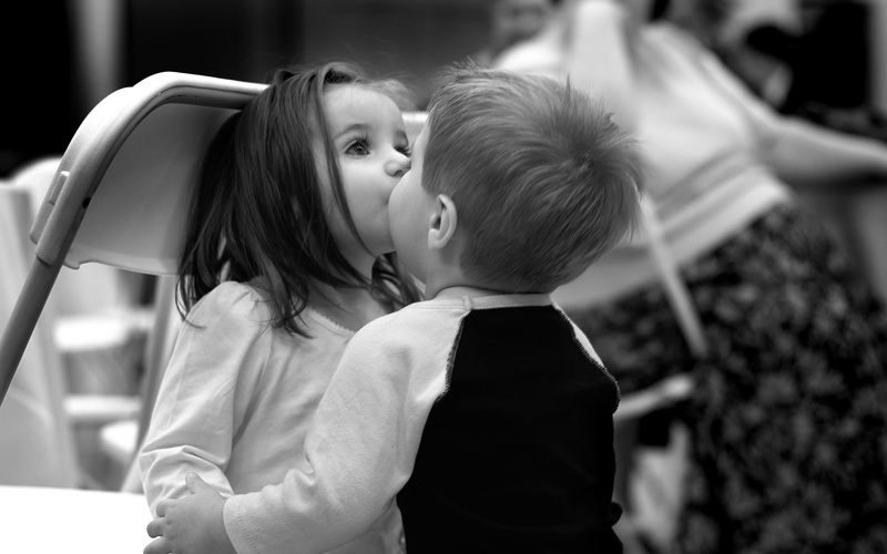 girl, white, kiss, 2K, boy, black, kids, Baby