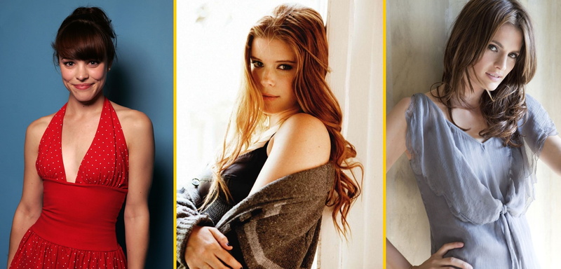 Stana Katić, Kate Mara, smiling, clothing, hairstyle, beautiful woman, young women, group of people, people, Rachel McAdams, collage, beauty, indoors, teenager