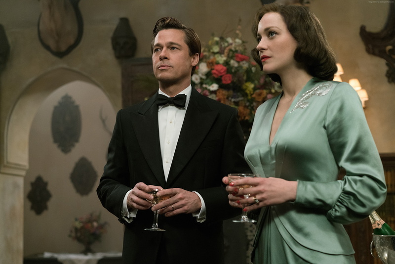 Allied, Brad Pitt, 2K, Marion Cotillard