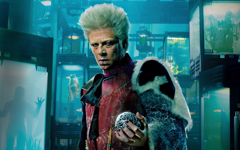Marvel, blonde, 2K, Benicio Del Toro, Guardians Of The Galaxy, s, sphere, black, laboratory, comic, top, red, men, fiction, The Collector