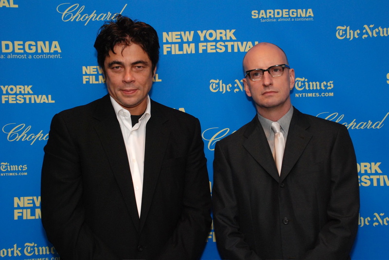 Benicio del toro, front view, indoors, business, western script, 2K, business person, young adult, coworker, suit, people, standing, Dark, males, adult