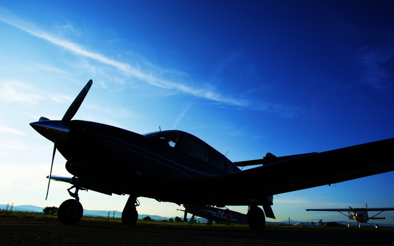 Sky, biplane, Airport, 2K, Blue, Aircraft, Dusk, white
