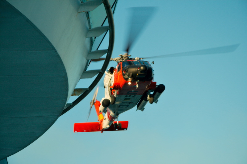 Flying, sky, hanging, 4K, low angle view, outdoors, day, rescue mission, motion, rescue helicopter, real people, aviation, vessel, people, Helicopter
