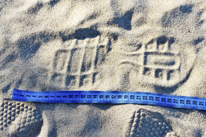 close-up, text, high angle view, creativity, footprint, beach, millimeter, centimeter, spying, blue tape, centimeters, snow, spy, measurement, evidence