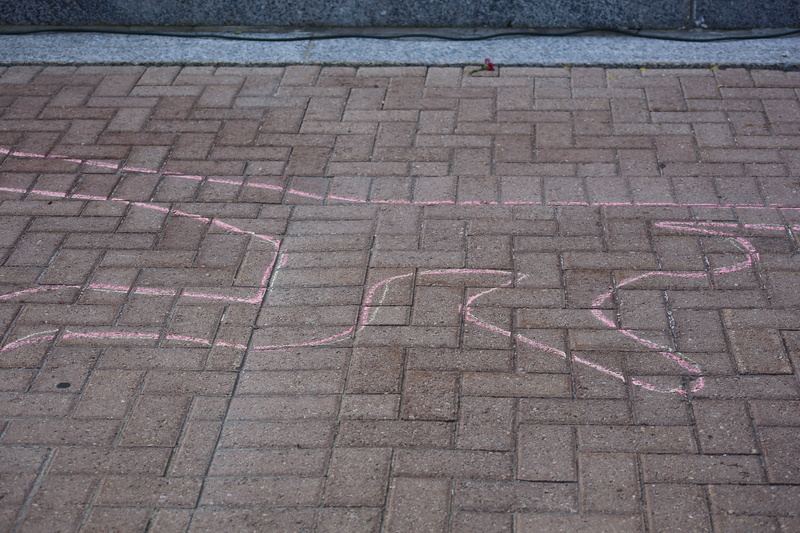outdoors, police, evidence, man, pattern, direction, chalk, nature, text, creativity, victim, drawing, brown, high angle view, sign, outline, csi, no people