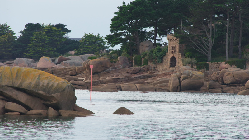 solid, scenics - nature, france, rock - object, tranquil scene, brittany, water, plant, day, tree, saint-guirec, château, tranquility, bretagne, rock, nature