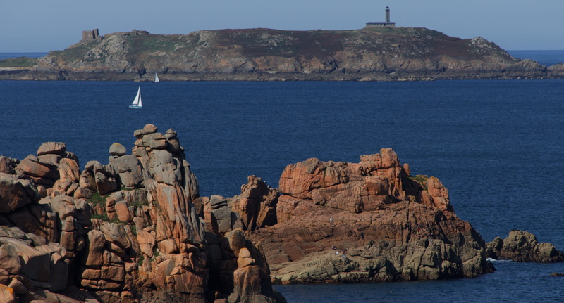 beauty in nature, brittany, tranquility, france, perros-guirec, côte, eroded, beach, no people, cliff, outdoors, rocky coastline, rock - object, tranquil scene