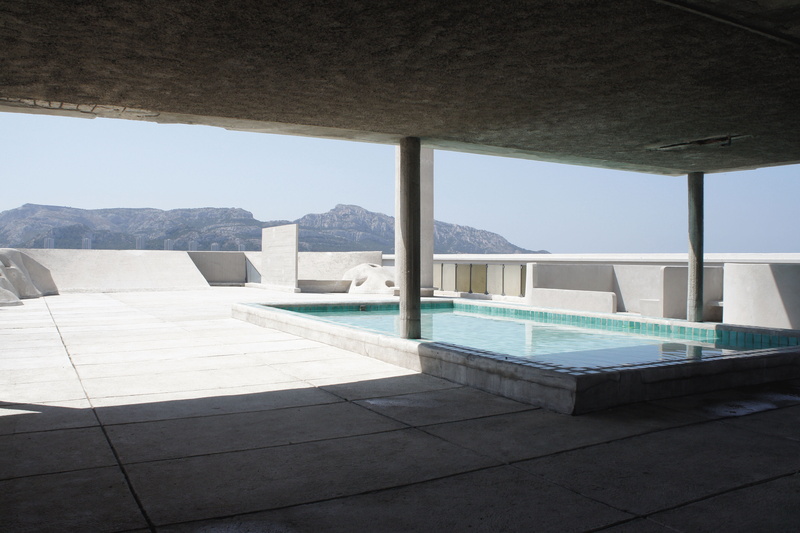 window, wealth, built structure, scenics - nature, france, luxury, sea, absence, nature, marseille, le corbusier, modern, unité dhabitation, no people