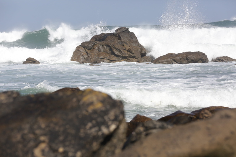 aquatic sport, sea, splashing, breaking, water, scenics - nature, Atlantic, nature, 5K, swell, surfing, land, hitting, beach, rocks, solid, rock - object