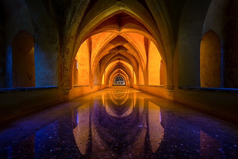 architecture, spain, symmetry, andalucia, 4K, arch