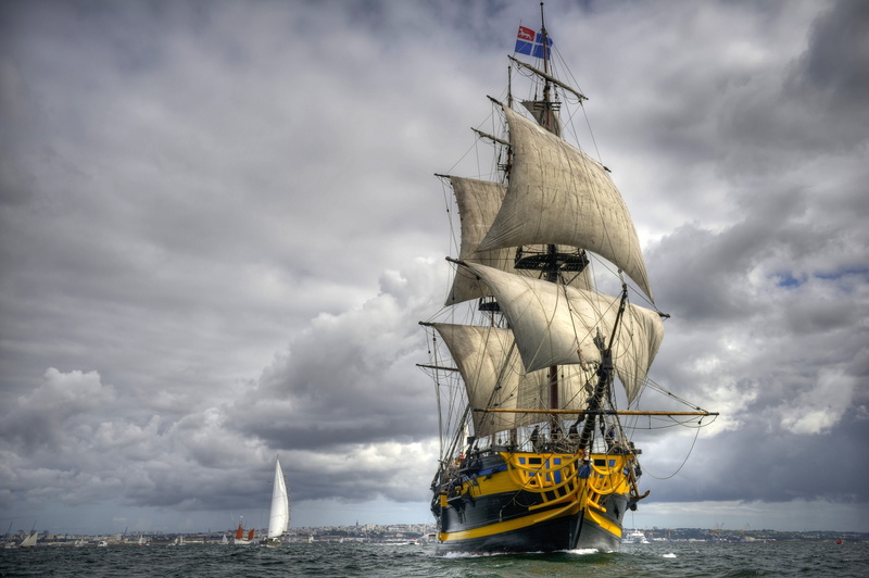sailing ship, 4K, Saint Malo