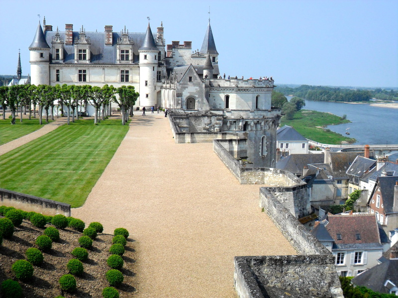 4K, nature, Europe, travel destinations, France, grass, travel, building, religion, history, water, sky, the past, castle, day, Chateau, historical, clear sky