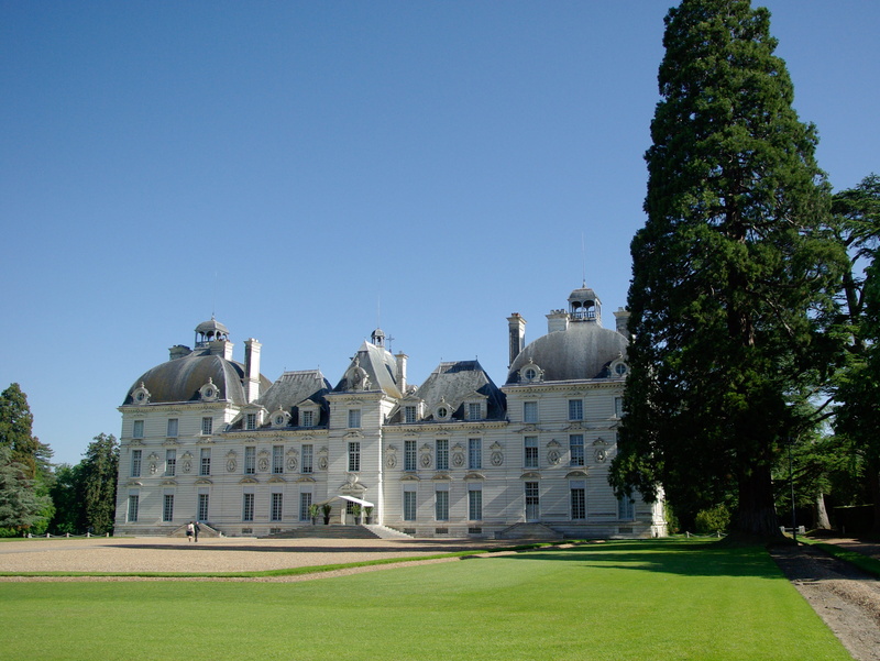 travel, day, blue, the past, sky, 2K, castle of the loir, travel destinations, architecture, cheverny, outdoors, plant, france, clear sky, nature, building exterior