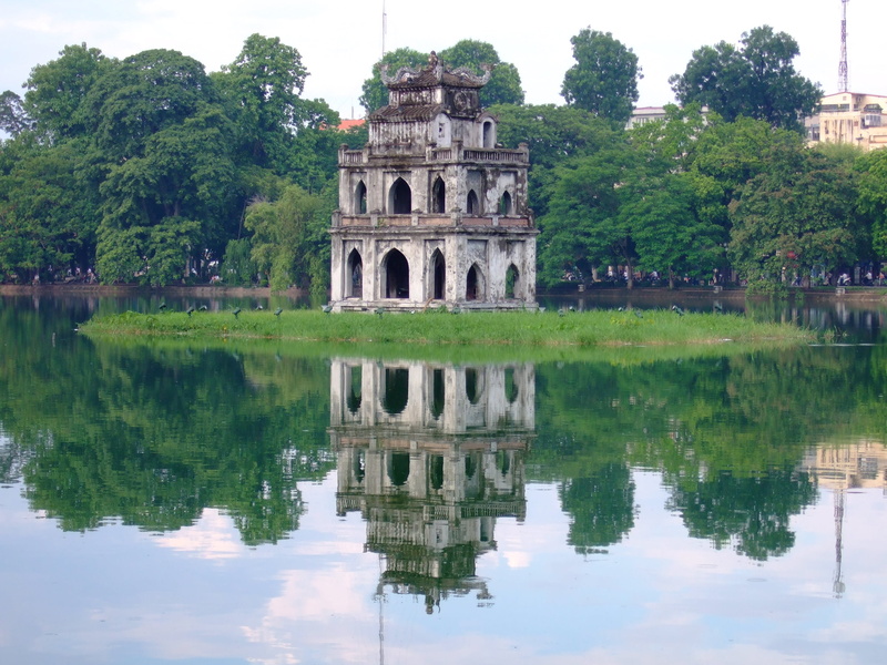 ancient civilization, history, green color, plant, hanoi, tree, reflection, nature, travel destinations, landspaces, the past, lake, vietnam, waterfront