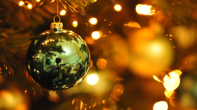 navidad, bola, luces, 2K, adornos
