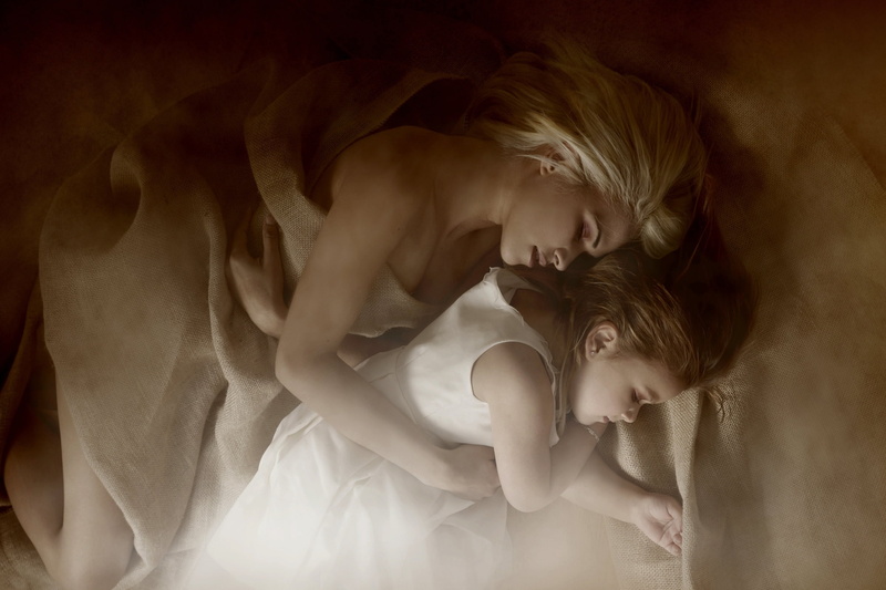 mom, daughter, girl, 1080P, sweet dreams, sleep